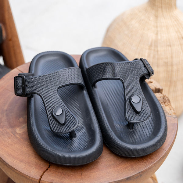 Black / 5.5 Cloudies FlipFlops - ComfySteps Cloud Slides